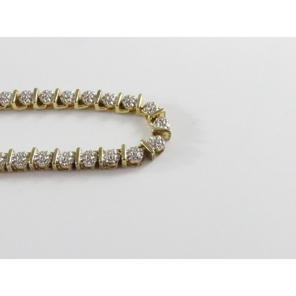 18" TL Sterling Silver Box Link Gilded Gold & Etched Metal Necklace Heavy - Picture 7 of 15